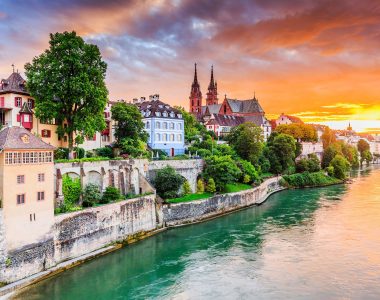 Beautiful-sunset-in-Basel-Switzerland